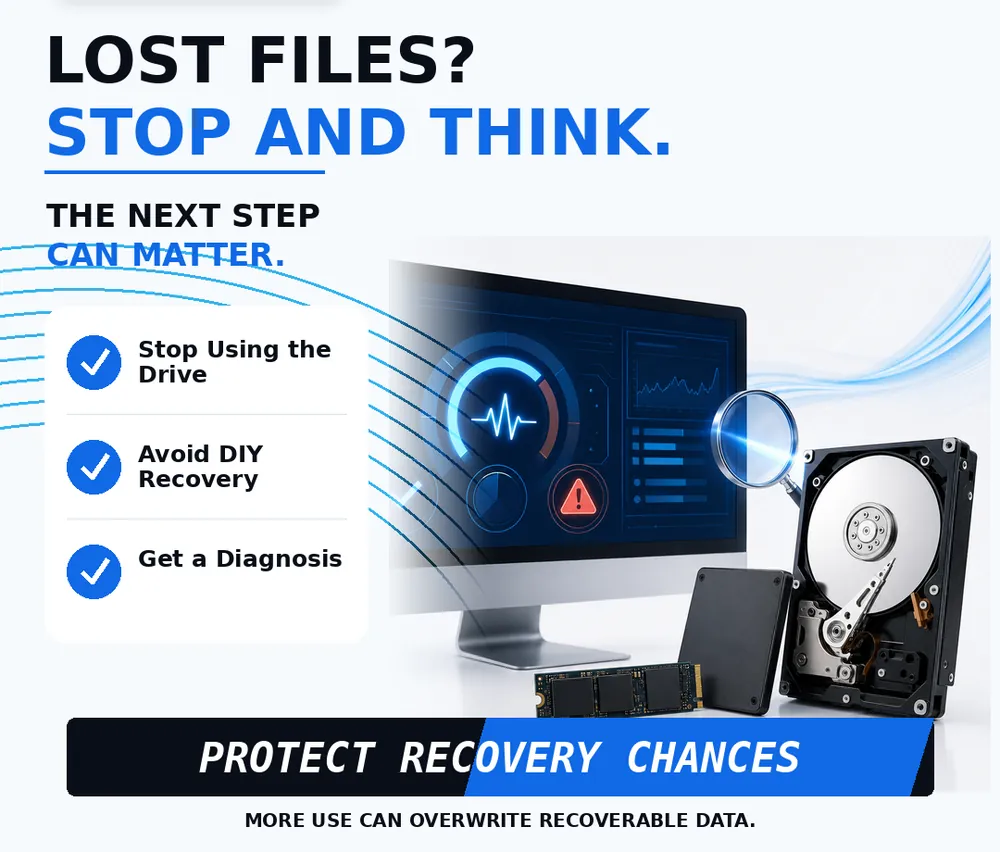 Lost Files? Stop and Think First